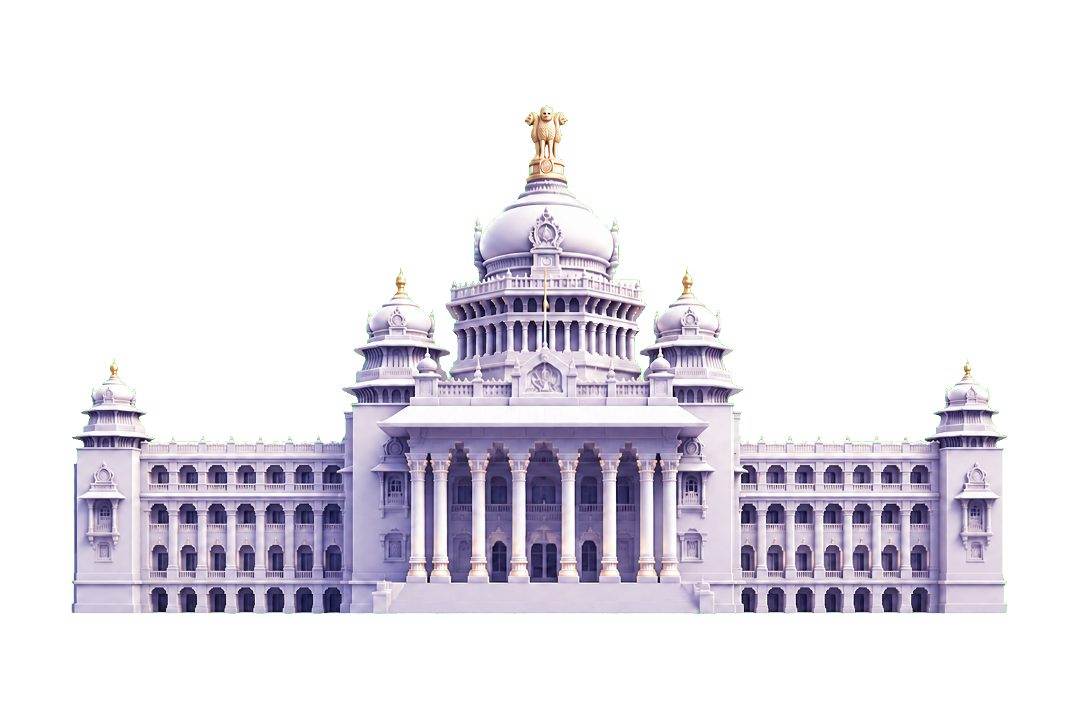 Bengaluru city landmark illustration
